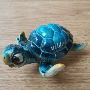 马尔代夫旅游纪念品伴手礼创新树脂海龟乌龟摆件装 外贸原单 饰