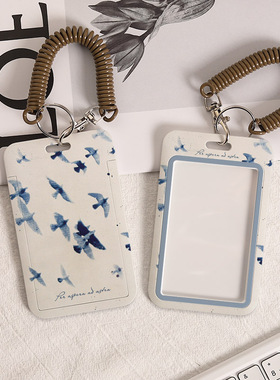 原创ins励志英文公交卡套电动车NFC卡保护套小众汽车卡片硬壳挂绳