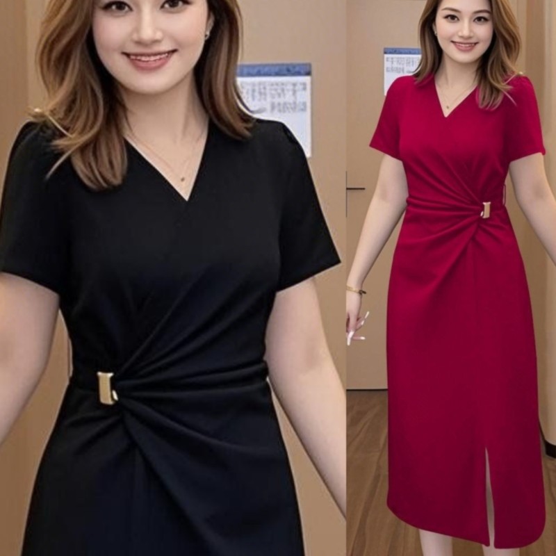 热辣A字裙开叉长裙结婚订婚礼服