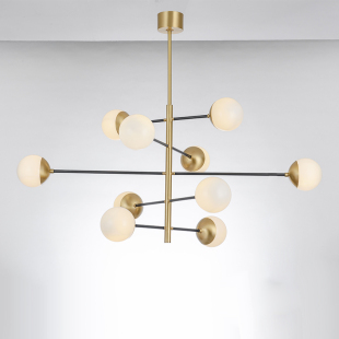 设计师部落北欧后现代简约时尚 魔豆吊灯客厅卧室餐厅全铜吊灯 个性