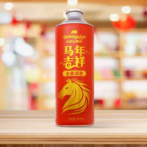 宁波大梁山鲜酿原浆啤酒原麦汁浓度11度980mlX6罐装宴请聚会黄啤