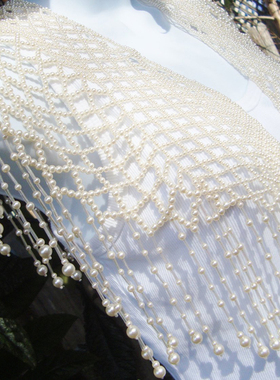 卿手作珠饰手工定制珍珠披肩独家重工外搭披肩链中式旗袍礼服配饰