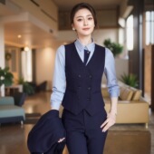 女修身 春秋职业免烫西装 马甲套装 气质酒店KTV餐饮工作服马夹坎肩