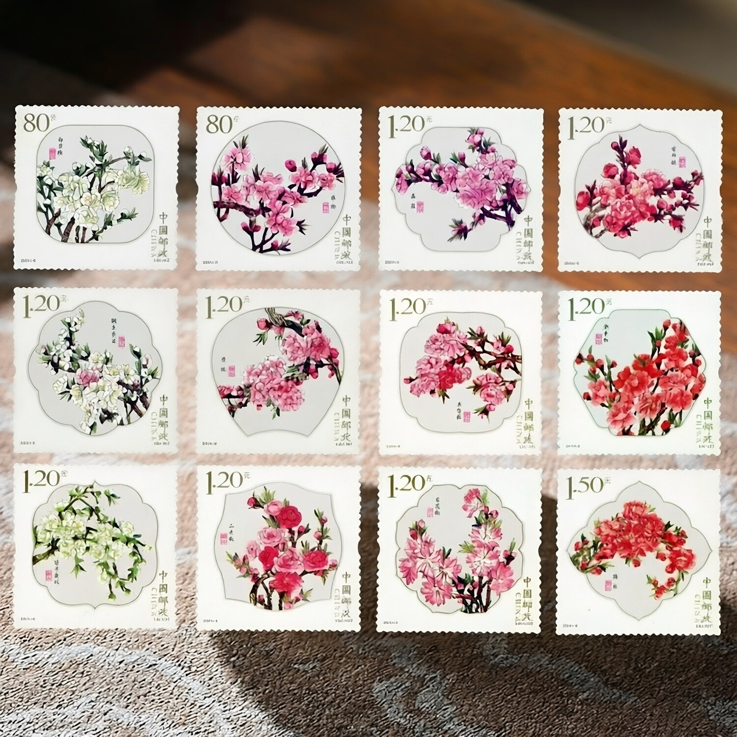 包邮不挑品相 2013-6《桃花》邮票套票 1.2元寄信打折票 花卉系列