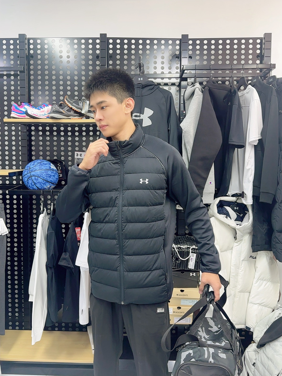 静姐奥莱正品p0416安德玛秋冬高尔夫运动健身跑步羽绒外套1366290