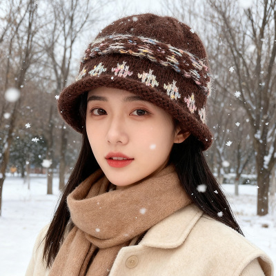 帽子女士冬时尚洋气盆帽显脸小