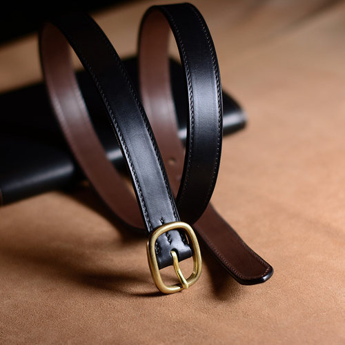 手工定制美国霍尔文软男女腰带