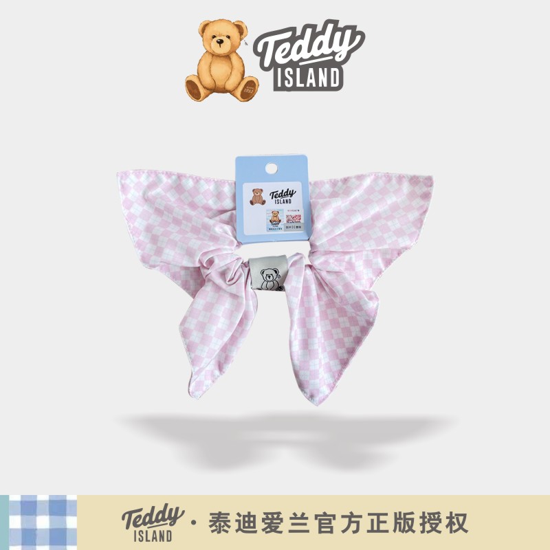 韩系泰迪蝴蝶结方巾大肠发圈