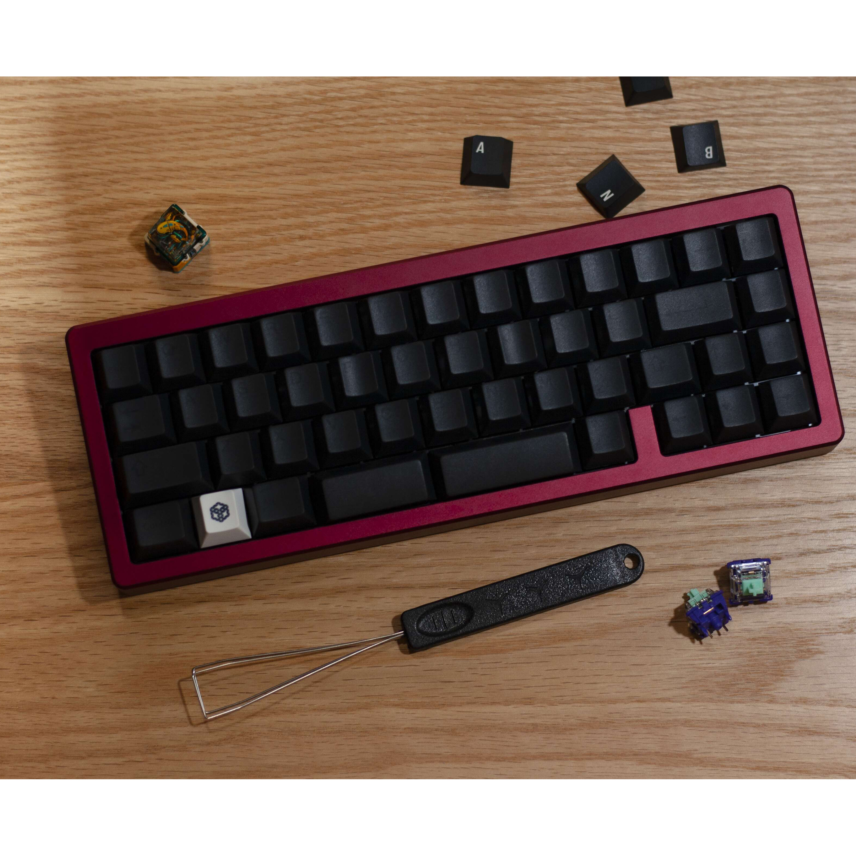 文若GEEKARK BOB(黑键黑字 黑同刻原厂高度pbt热升华键帽/40%键帽