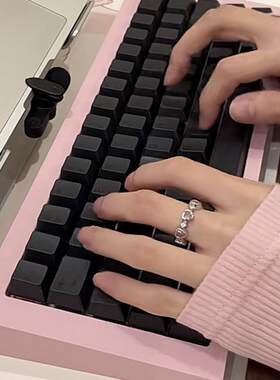 文若GEEKARK黑键黑字 黑同刻PBT原厂Alice,61,64,65,75,87,40键帽
