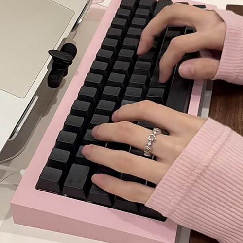 文若GEEKARK黑键黑字 黑同刻PBT原厂Alice,61,64,65,75,87,40键帽