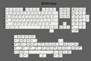 GEEKARK素白BOW(白键黑字) 原厂高度热升华键帽大全套键盘键帽