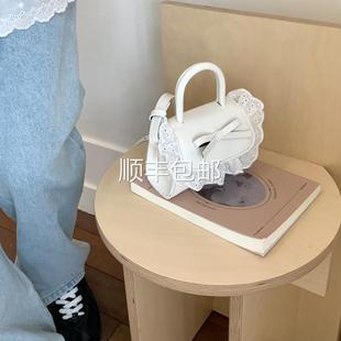 全球超火精致斜挎结小包包20包26新款 红小众设计红色蝴蝶手提迷你