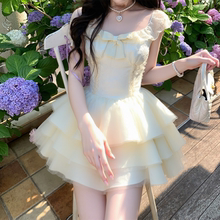 小个子巨好看的短款连衣裙质感独特绝美裙子法式超仙公主生日礼服