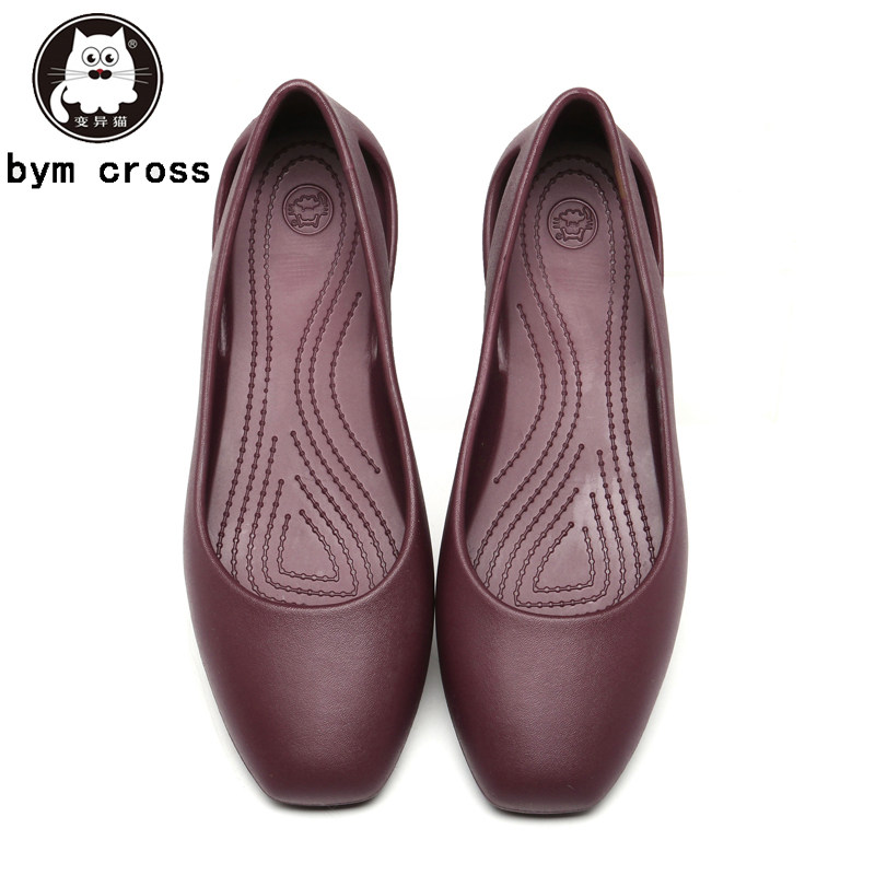 bym cross方头平底鞋职业浅口单鞋思珑女士夏季仙女凉鞋工作鞋ins