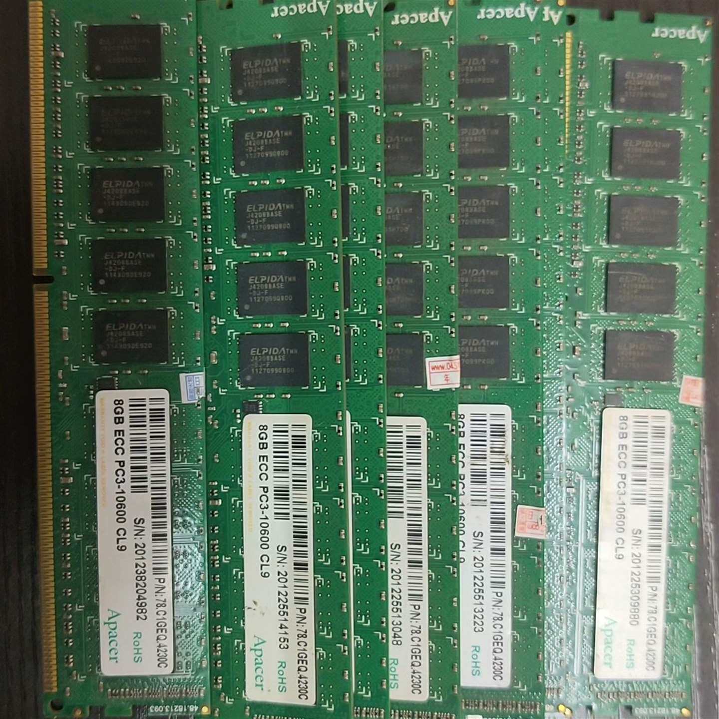 宇瞻4G ecc pc3-10600 cl9 纯ecc  8议价及维修！
