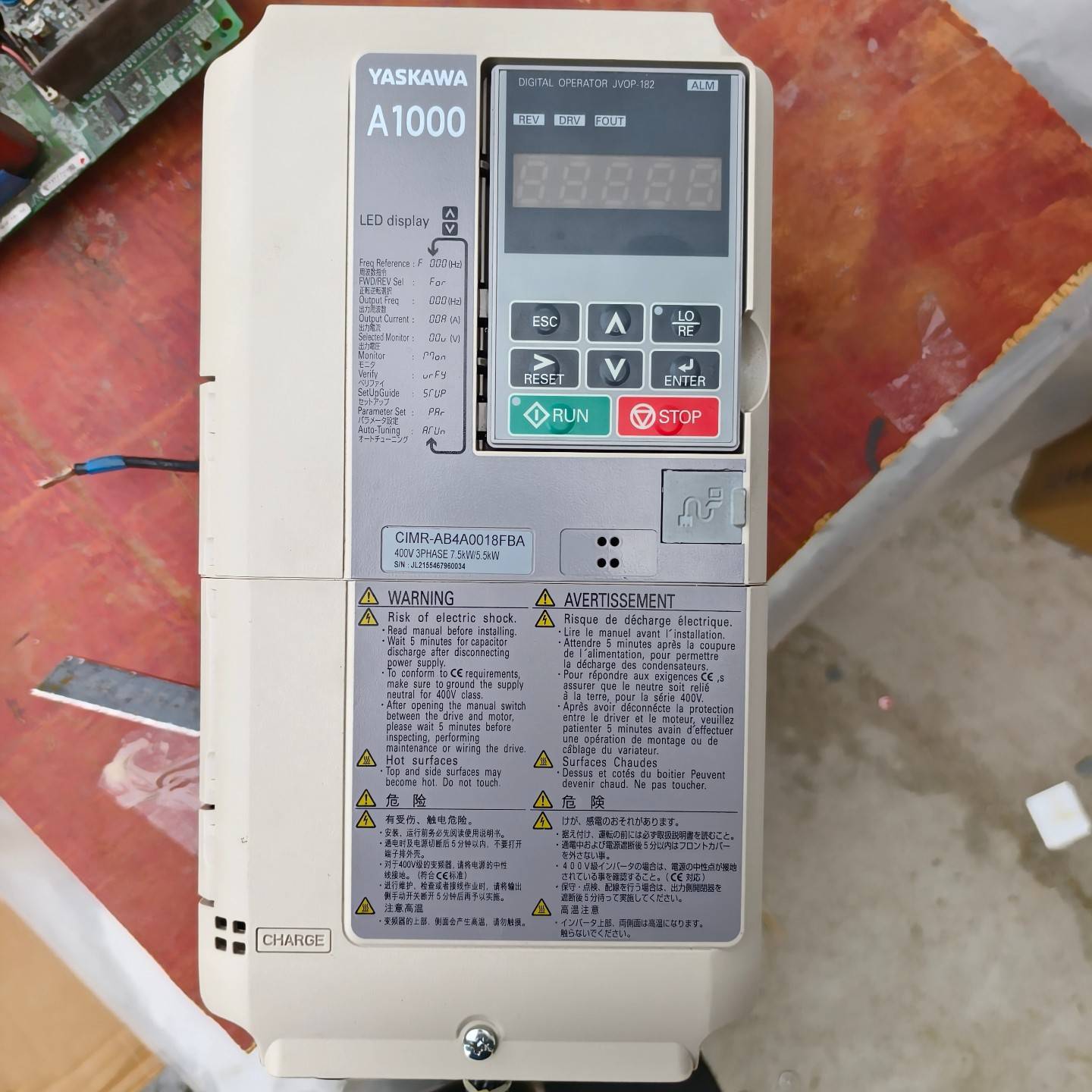 安川A1000变频器，CIMR-AB4A0018FB议价 维修！！！