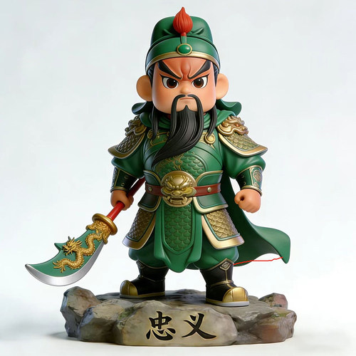三国人物关羽手办摆件请关二爷