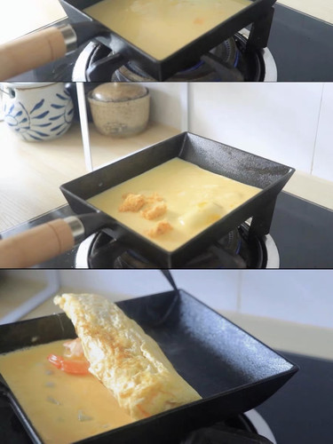 平底生铁锅无涂层燃气玉子烧