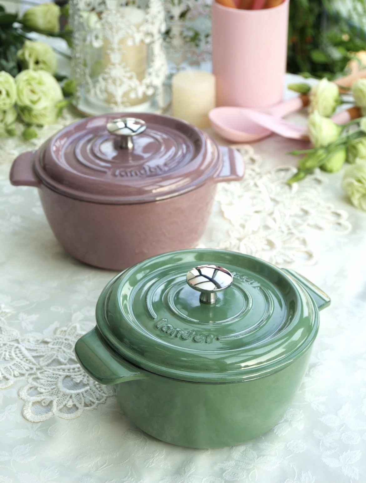 三厦18CM铸铁珐琅锅小苹果新色汤锅炖锅炒锅煎锅炸锅黑底釉料家用