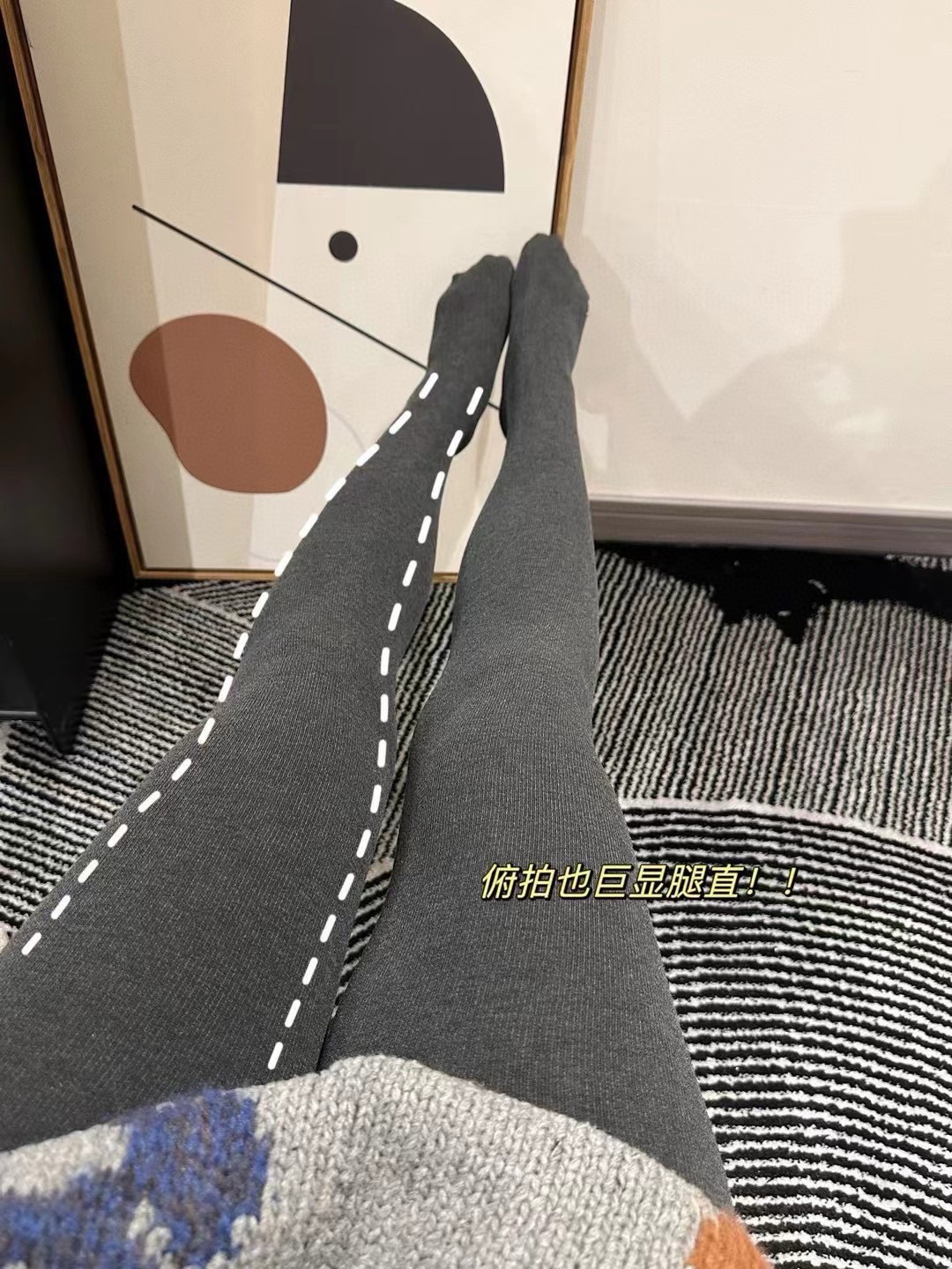 纯黑穿搭灰色格雷系200d羊绒打底裤羊毛女高腰显瘦连裤袜女