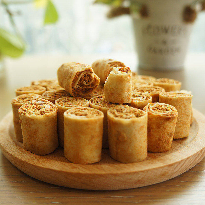 美珍香金丝卷酥200g袋装肉松夹心手工卷办公室休闲零食小吃糕点