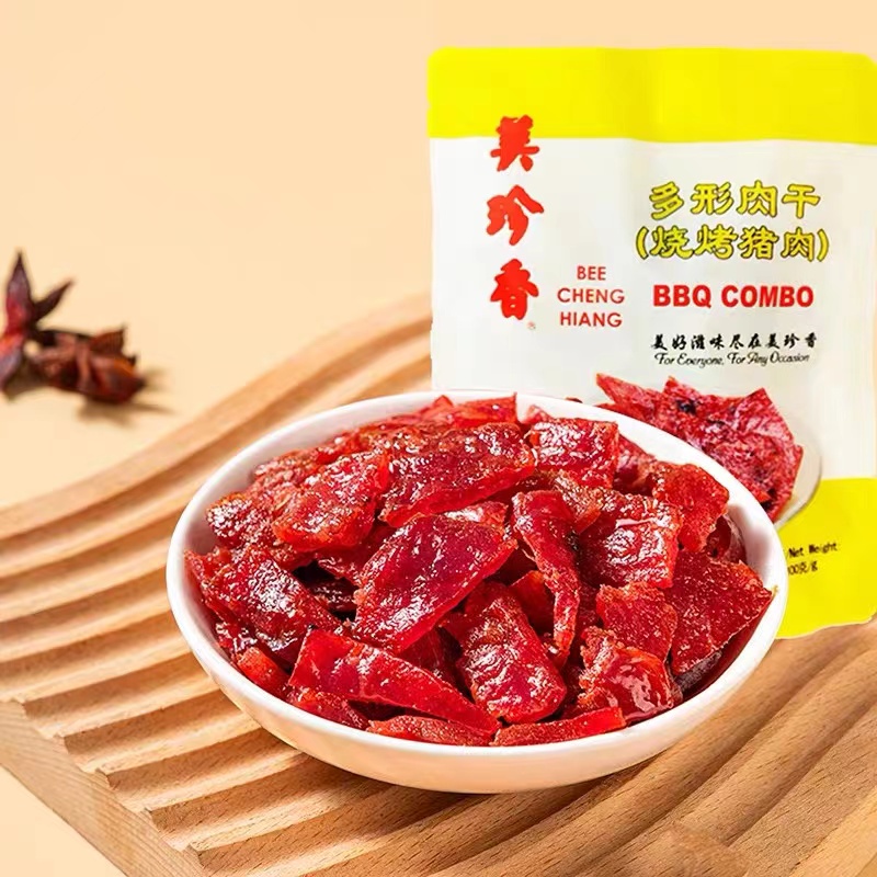 美珍香多形肉干100g真空包装烧烤猪肉非肉脯休闲肉类零食小吃