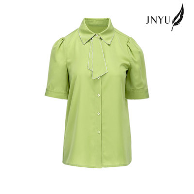 【JNYU  近山月】夏款新款设计时尚气质轻奢减龄纯色衬衫S121380C