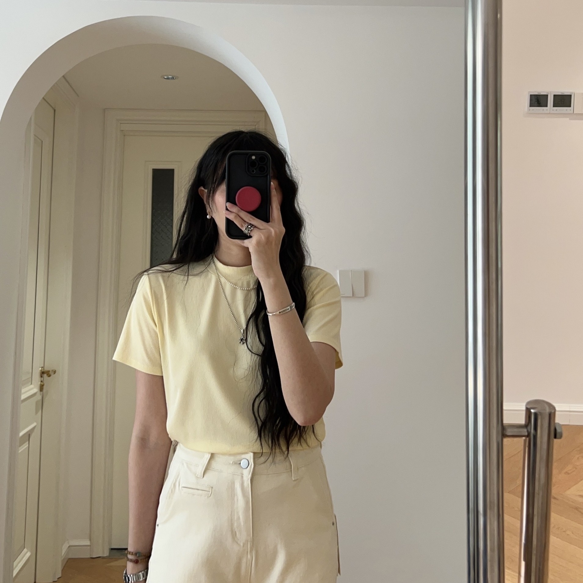 春装新款 日韩风纯色短袖T恤