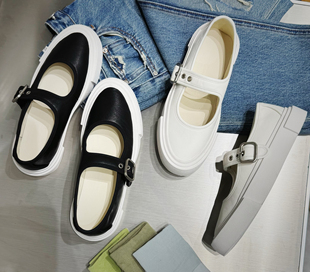 休闲轻户外风小众潮鞋 百搭舒适平底玛丽珍鞋 时尚 2025春夏新款