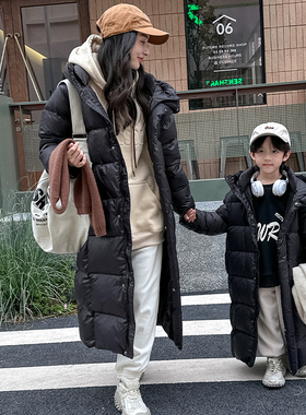 【春春Spring】韦氏新款羽绒服儿童亲子装中长款黑金