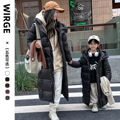 【顾奈母婴严选】韦氏新款羽绒服男大童女宝中长款黑金加厚
