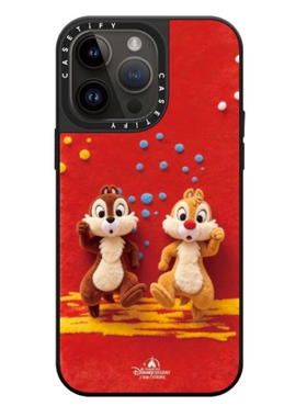 17pro花粟鼠13适用iphone16 pro max潮手机壳15p磁吸无线充电话保护套14松鼠兄弟12奇奇Chip蒂蒂Dale毛绒视觉