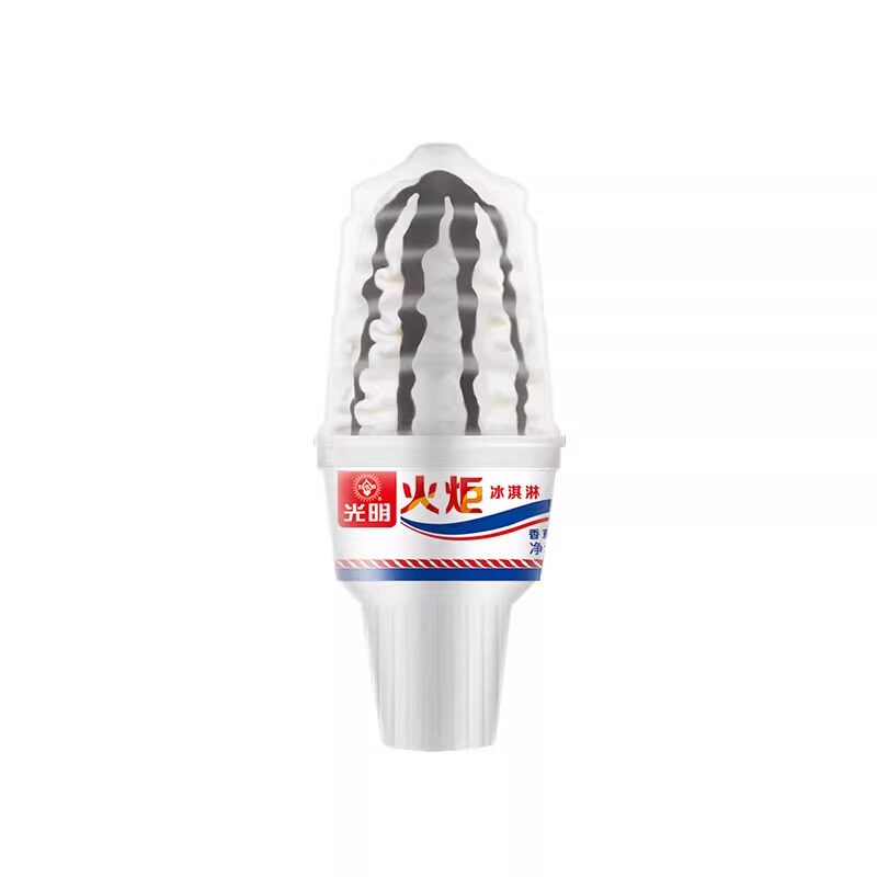 光明火炬冰淇淋经典火炬香草口味冰淇淋生牛乳雪糕威化脆筒95g