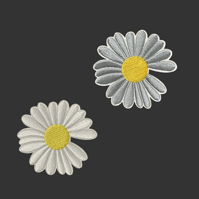 权志龙同款雏菊花朵刺绣破洞