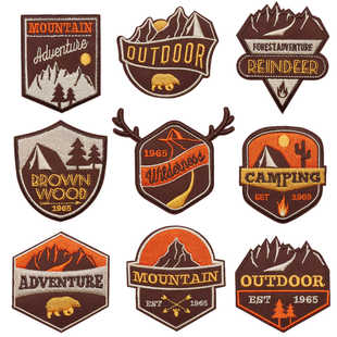 衣服修补丁贴布贴花徽章勋章胸章袖标潮酷个性DIY手工刺绣贴热熔