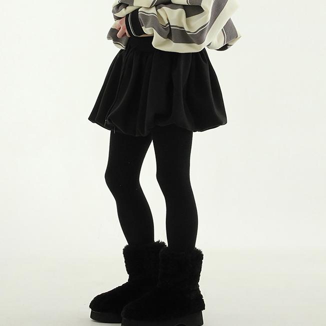 cotton balloon banding mini skirt