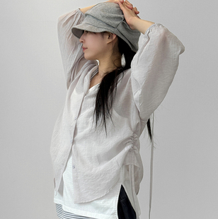shirring hood blouse