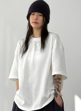 napping-lined cotton half tee (unisex)