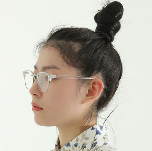 half frame clear glasses