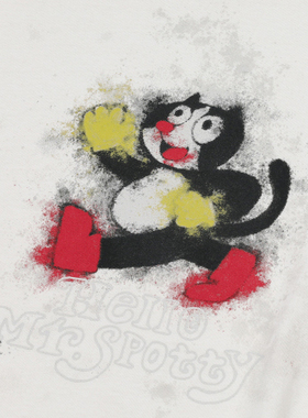 姜饼超人 韩国代购2025 HELLO SPOTTY 颜料短袖T恤