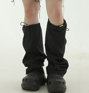 白色现paper string leg warmer