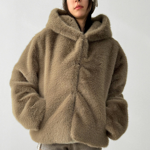 jacket hood mink fur