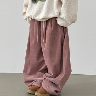 balloon tuck banding pants corduroy unisex pin