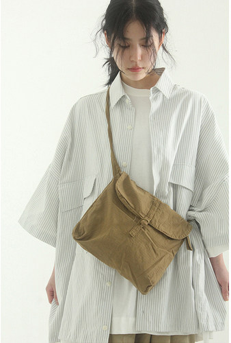 oversize stripe cotton half shirt (unisex)