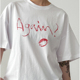 Again tee half printed cotton