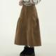 pin tuck flare corduory banding skirt
