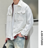 合身ins轻熟风潮牌衬衫 外套 韩版 男痞帅休闲长袖 限量福利 秋季