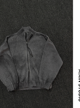 【AX满天星羊毛开衫】秋冬男士设计感灰色重磅百搭针织外套开衫