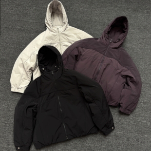 【AX户外休闲风连帽羽绒】冬季新款男90白鸭绒双拉链松紧下摆外套